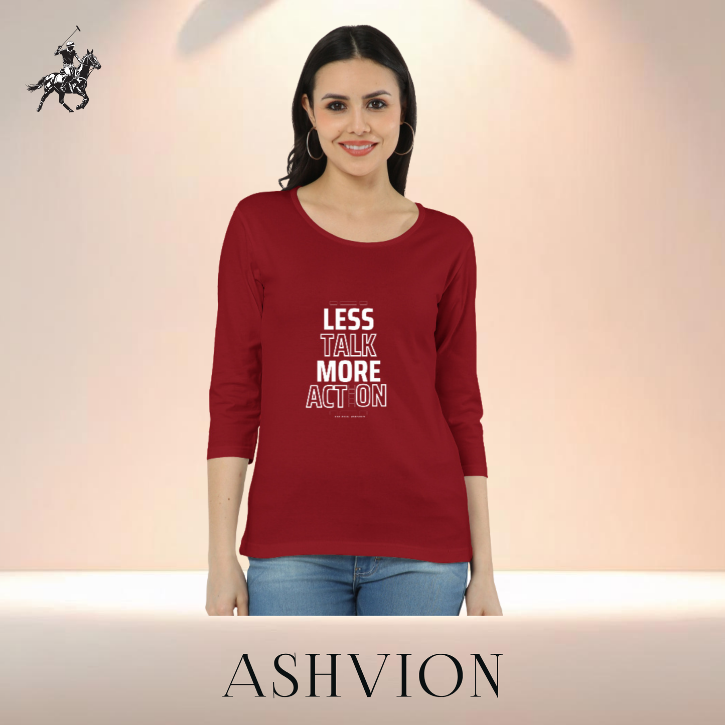 Ashvion Women’s Long Sleeve Tee – All-Day Ease, Everyday Elegance